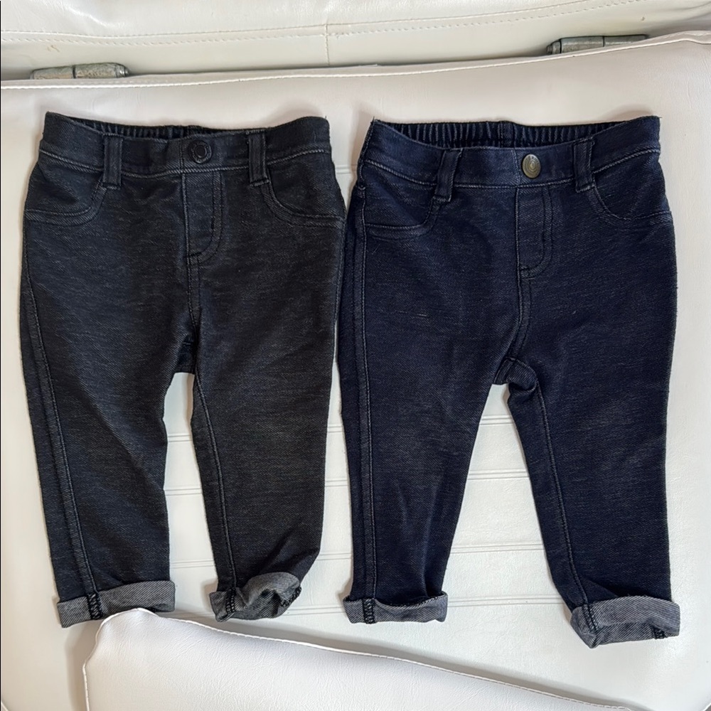 Old Navy Toddler Dark Blue Cuffed Jeans/Jeggings 6-12 Months